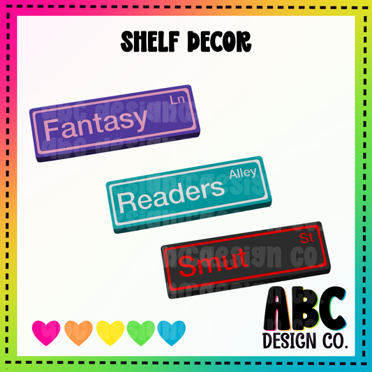 Road Sign Bundle 1 - Shelf Decor - 3mf - Digital Download
