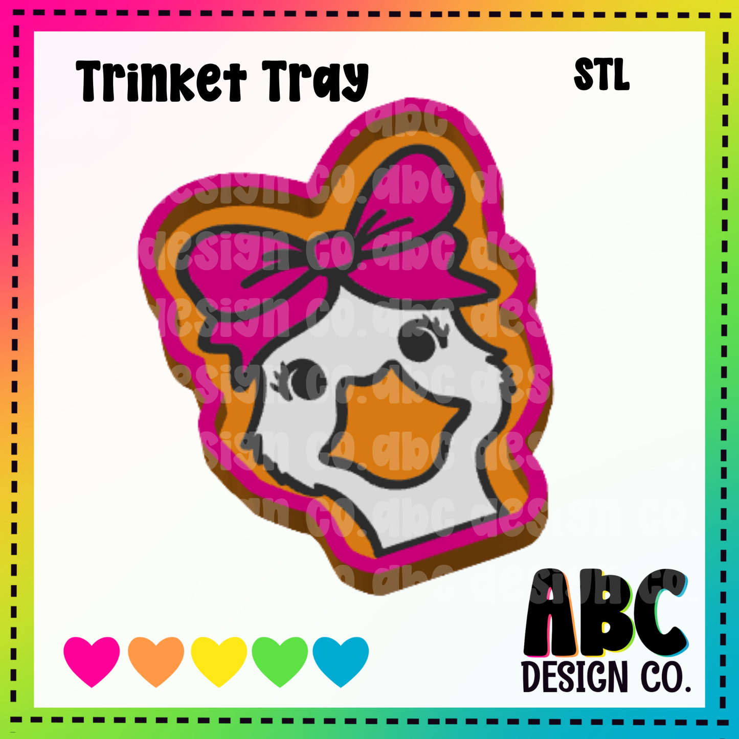 Bow Goose Head - Trinket Tray - STL & 3mf - Digital Download