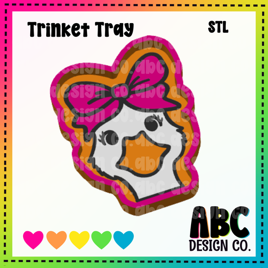 Bow Goose Head - Trinket Tray - STL & 3mf - Digital Download