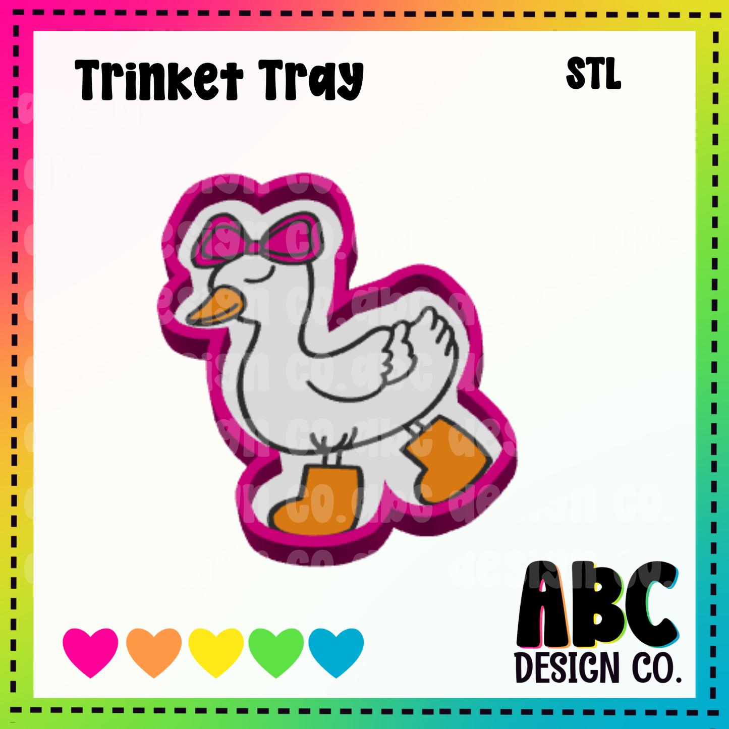 Bow Goose - Trinket Tray - STL & 3mf - Digital Download