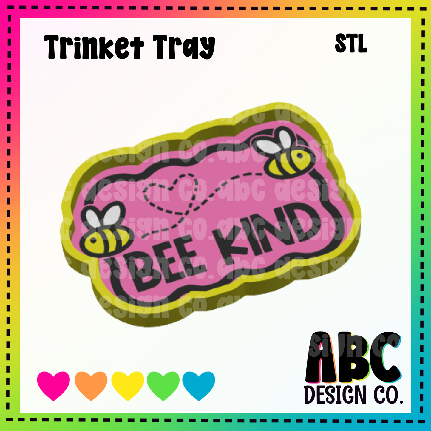 Be Kind - Trinket Tray - STL & 3mf - Digital Download