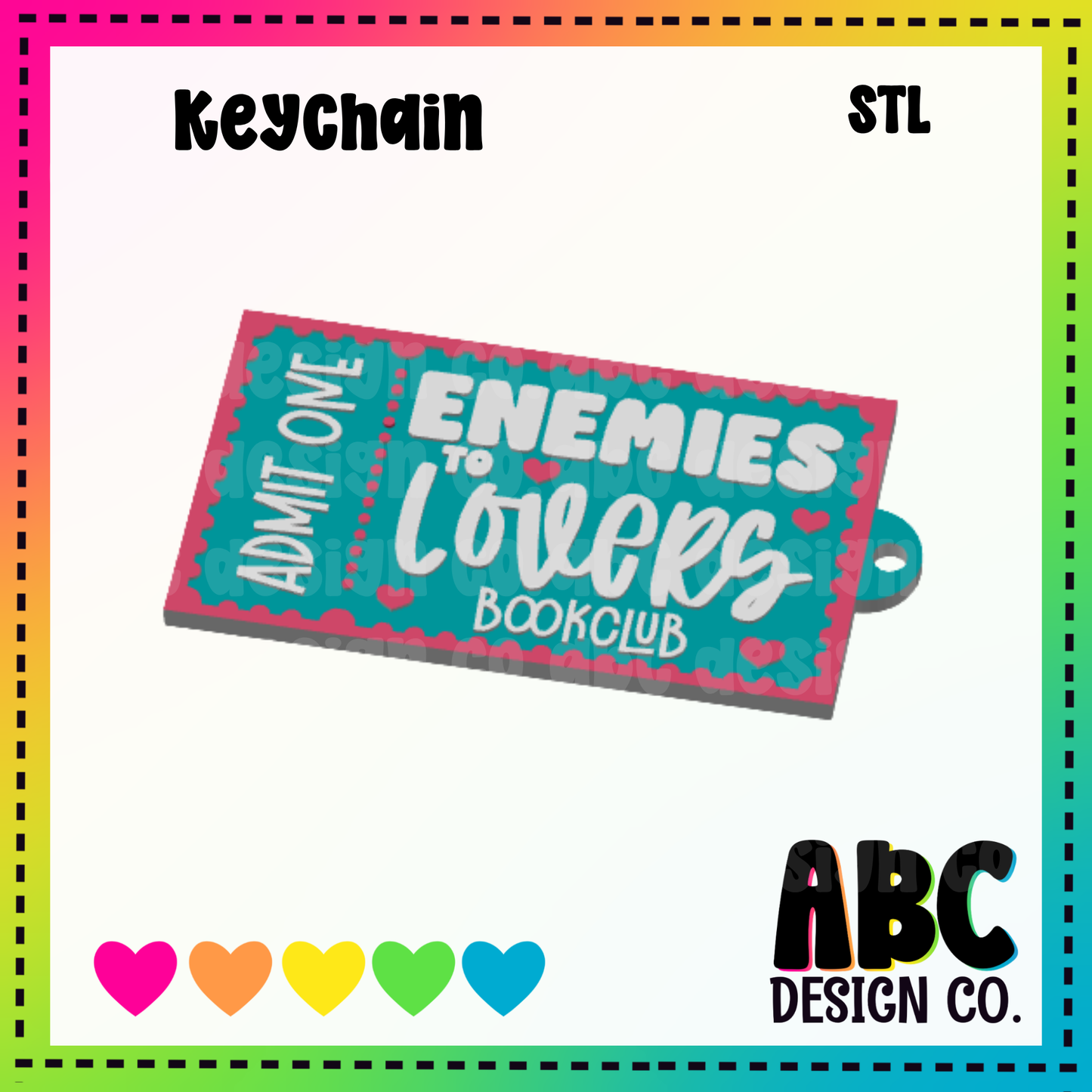 Ticket - Key Chain - STL & 3mf - Digital Download