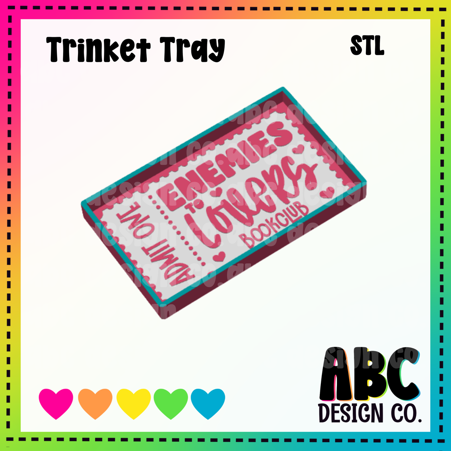 Ticket Enemies - Trinket Tray - STL & 3mf - Digital Download