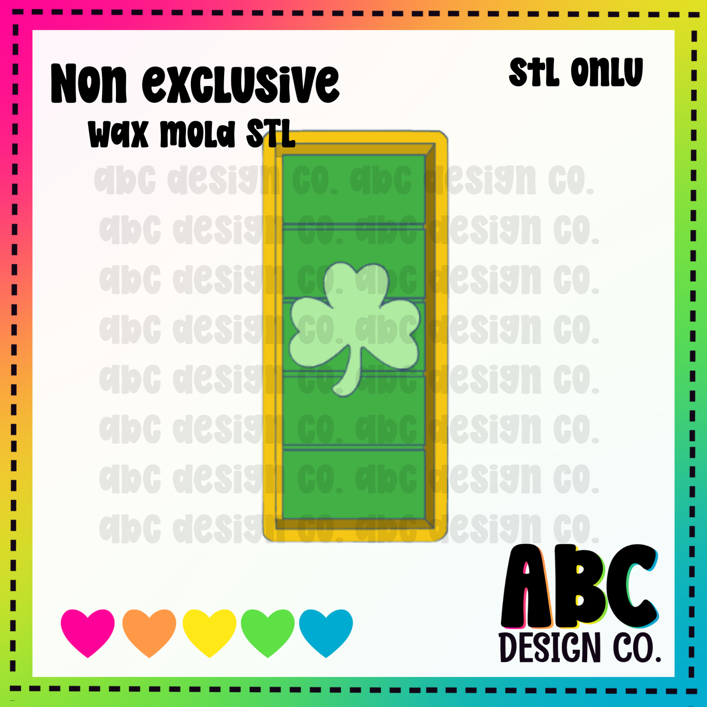 Shamrock Snapbar WAX Mold STL - digital download