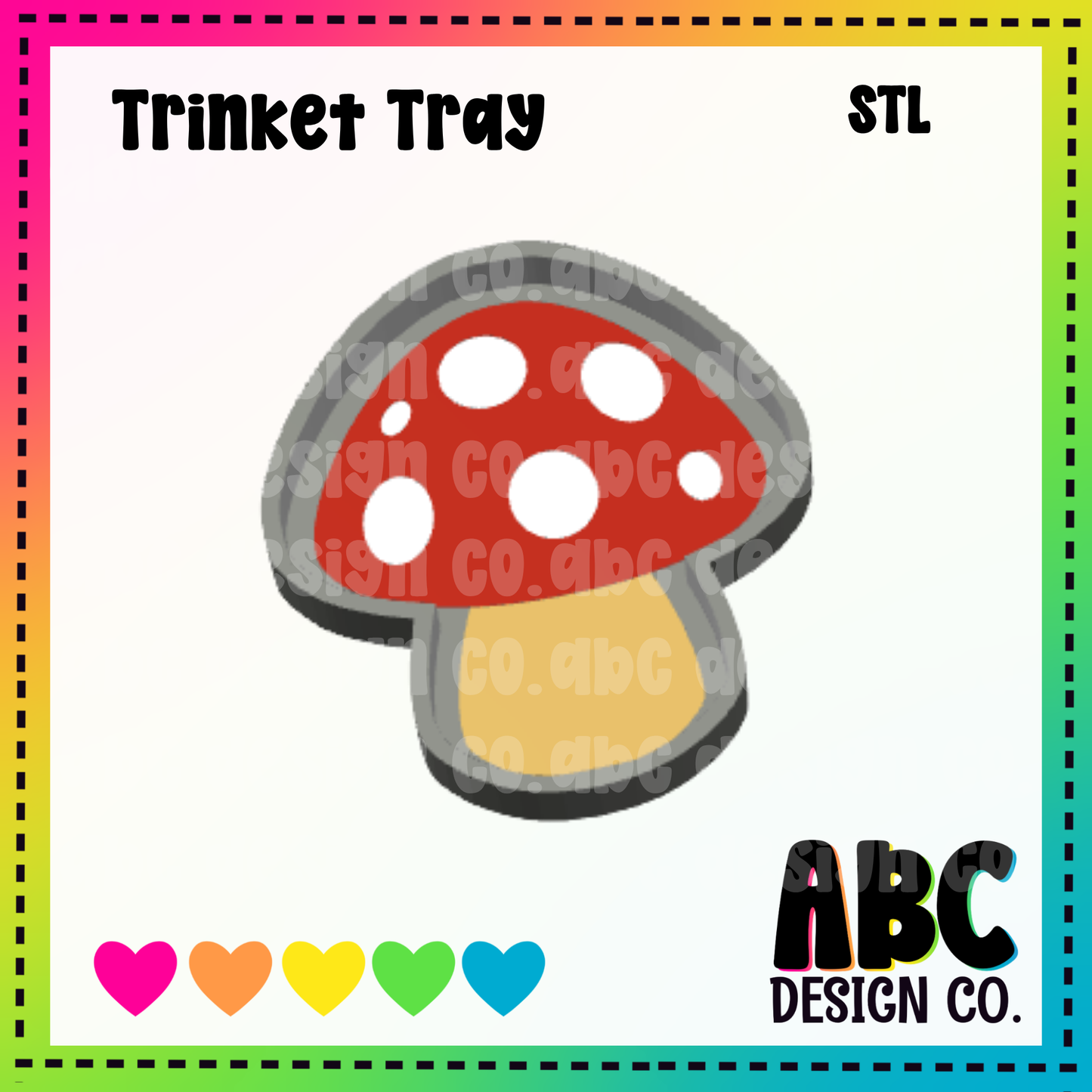Mushroom - Trinket Tray - STL & 3mf - Digital Download