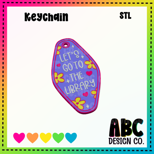Library - Key Chain - STL & 3mf - Digital Download