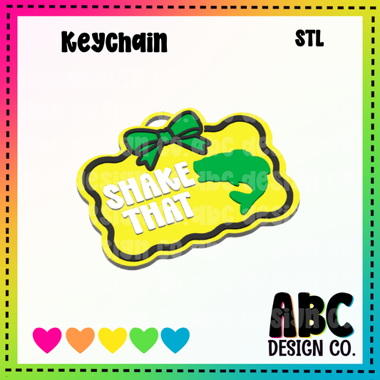 Shake That Bass -  Key Chain - STL & 3mf - Digital Download
