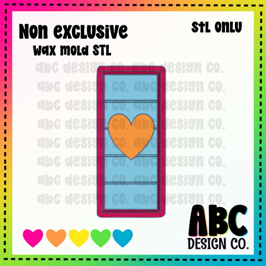 Heart Snapbar WAX Mold STL - digital download