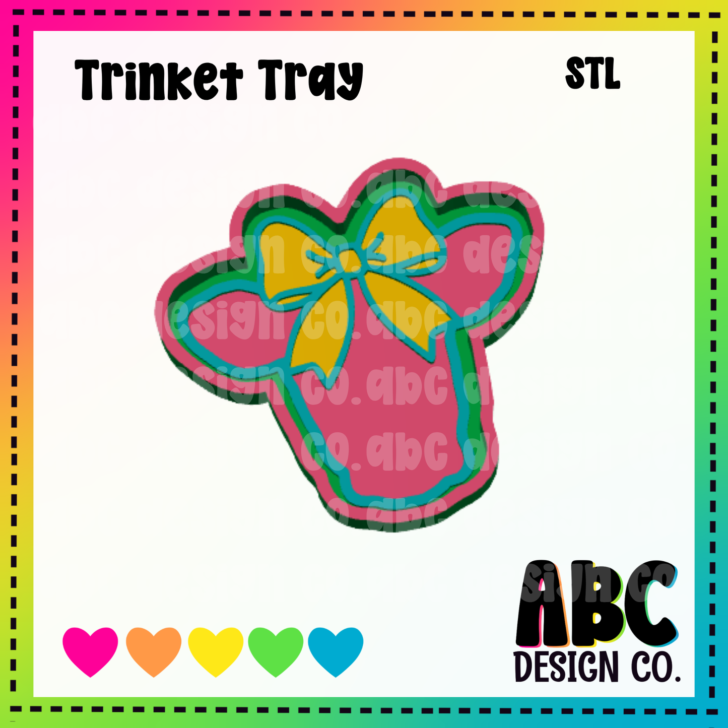 bow cow - Trinket Tray - STL & 3mf - Digital Download