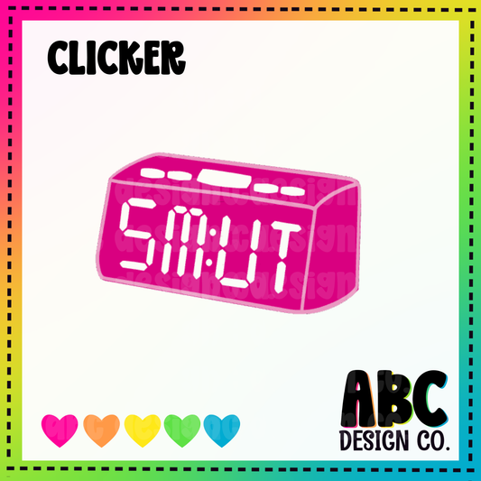 Smut Clock - clicker keychain .3mf only