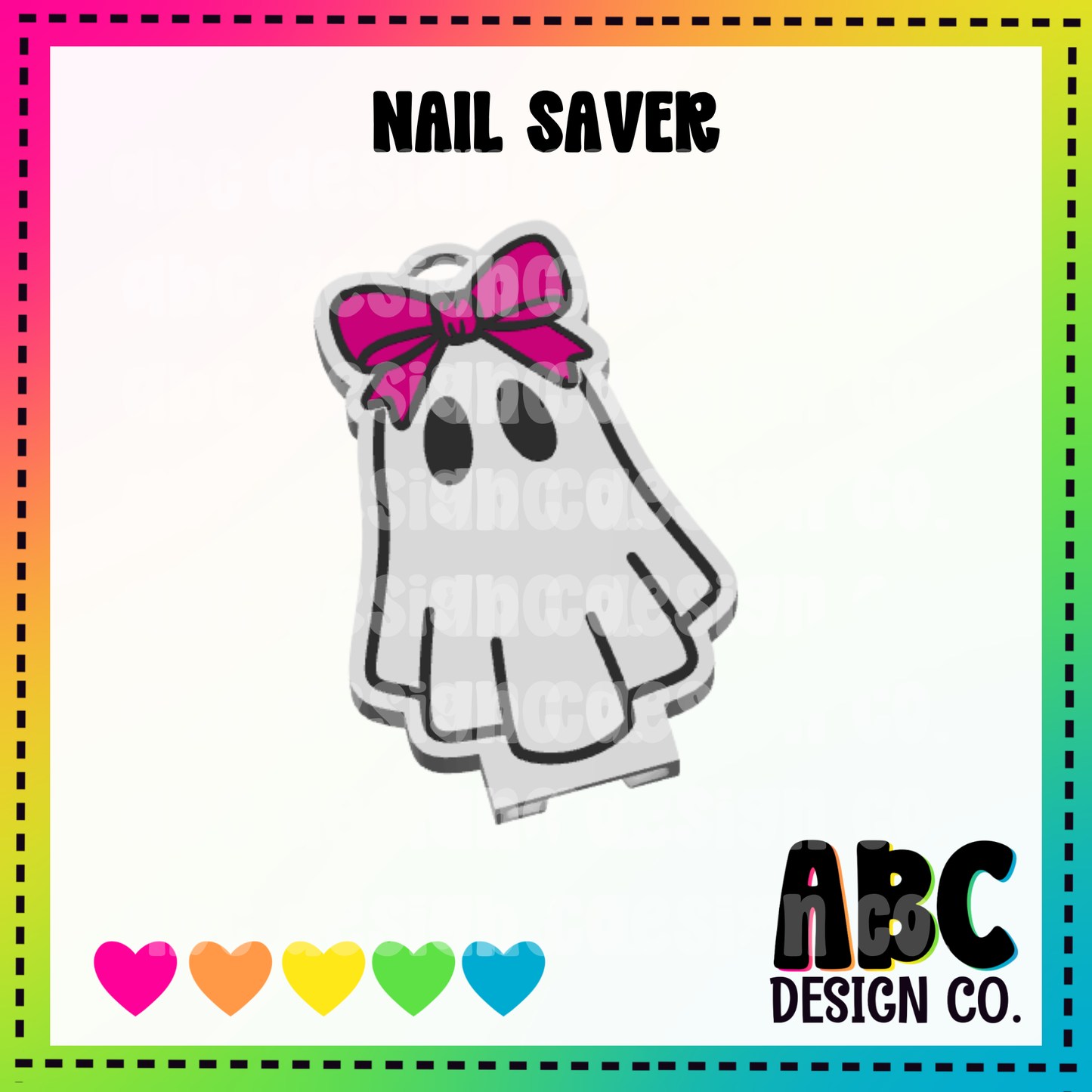Bow Ghost - Nail Saver - 3mf - Digital Download