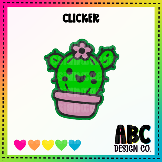 Cactus - clicker keychain .3mf only