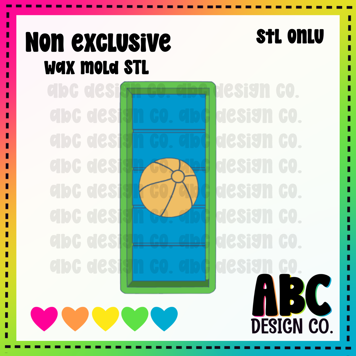 Beach Ball Snapbar WAX Mold STL - digital download