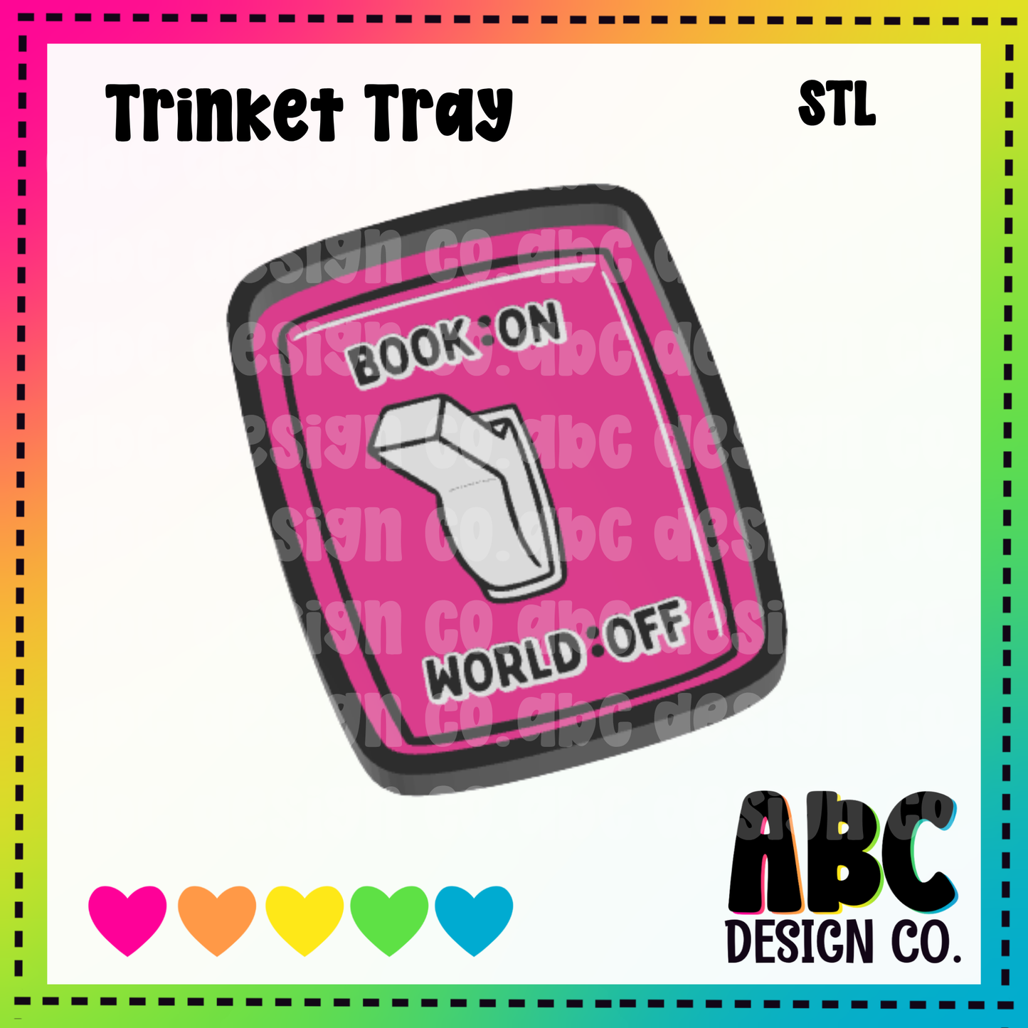 Book on World Off - Trinket Tray - STL & 3mf - Digital Download
