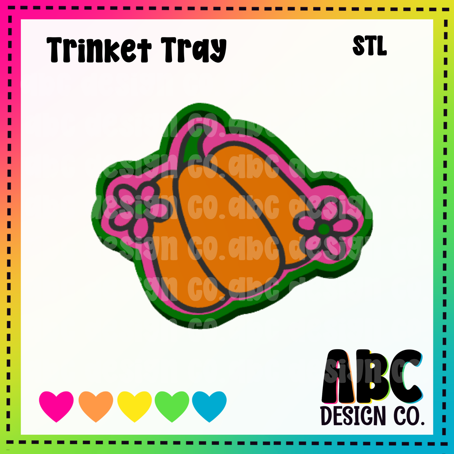 Flower Pumpkin- Trinket Tray - STL & 3mf - Digital Download