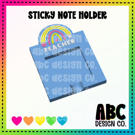 Teacher - Sticky Note Holder - 3mf & STL - Digital Download