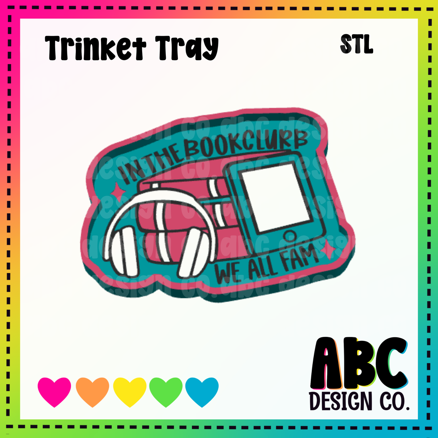 Bookclub - Trinket Tray - STL & 3mf - Digital Download