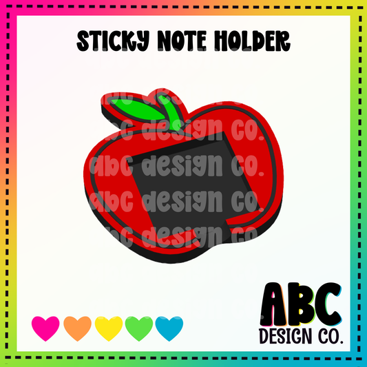 Apple - Sticky Note Holder - 3mf & STL - Digital Download