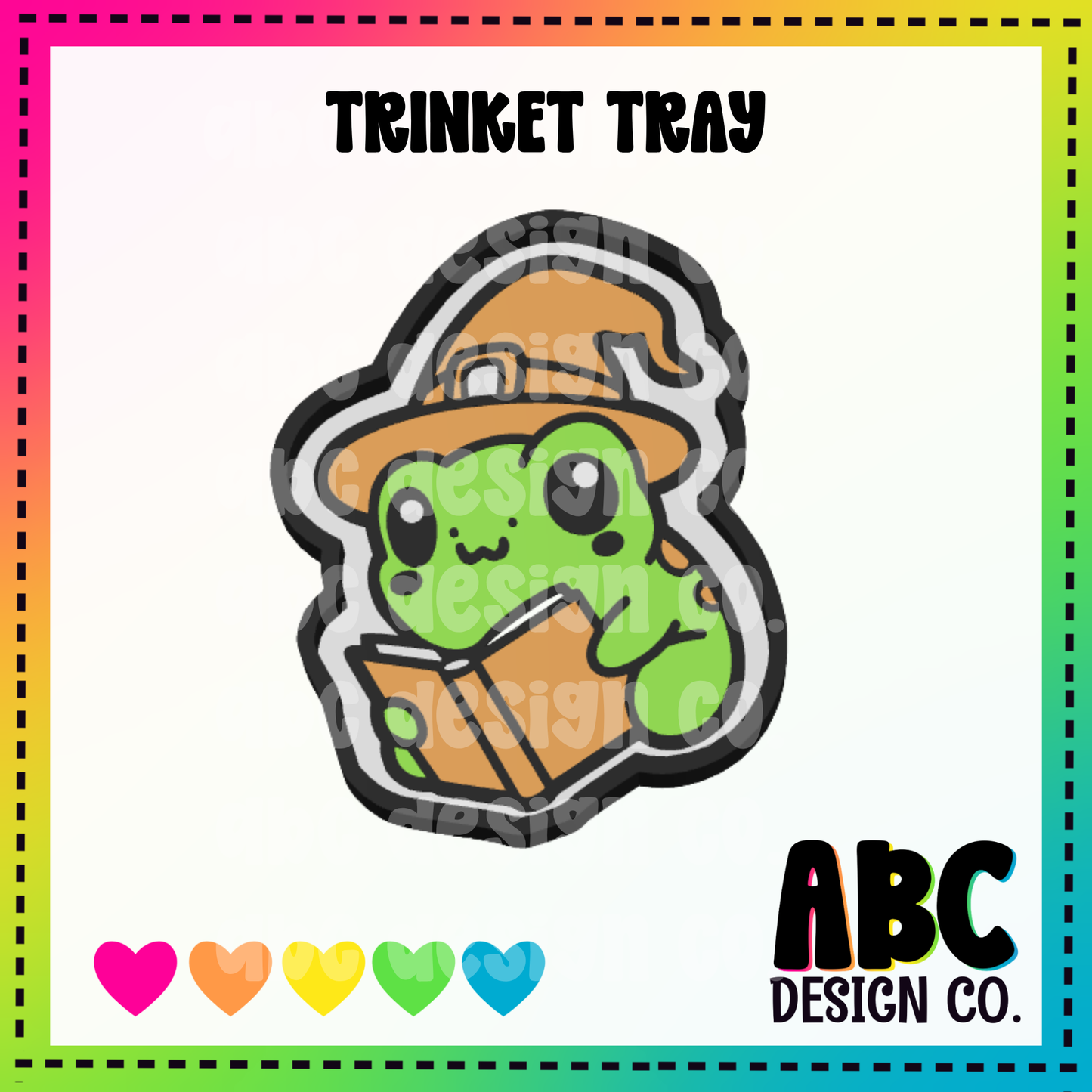 Reading Frog - Trinket Tray - 3mf - Digital Download