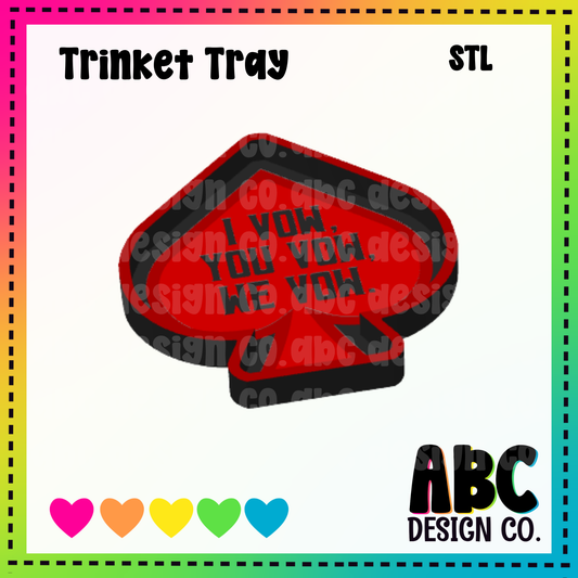 I Vow Spade - Trinket Tray - STL & 3mf- Digital Download