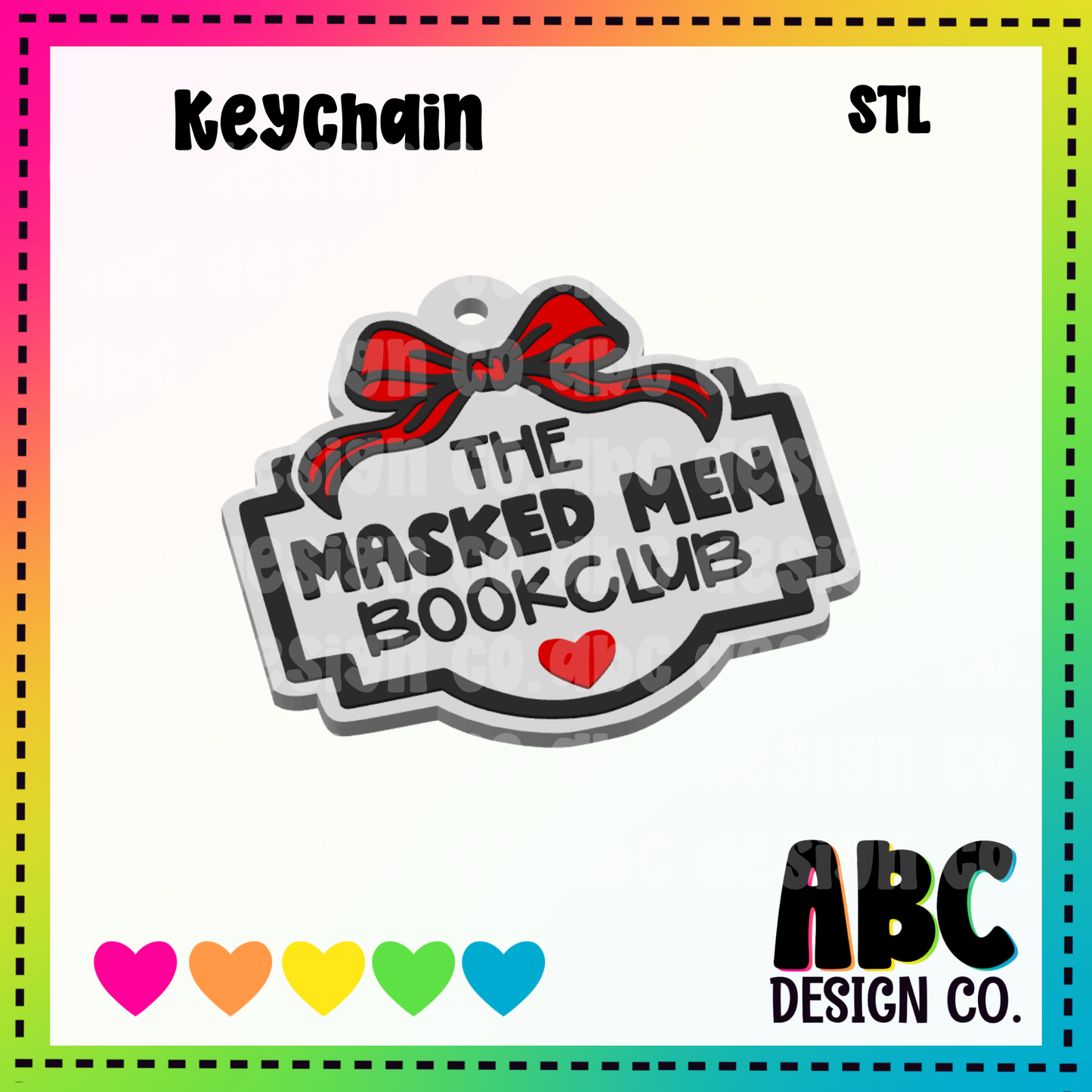 Masked Men -  Key Chain - STL & 3mf - Digital Download