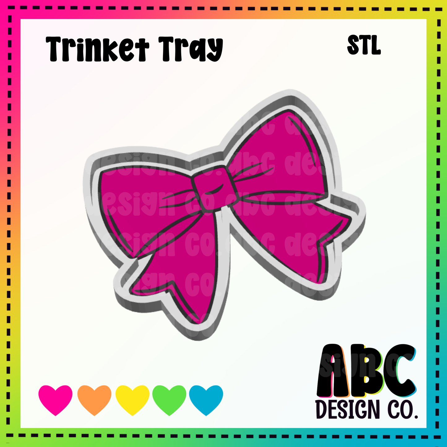 Bow - Trinket Tray - STL & 3mf - Digital Download
