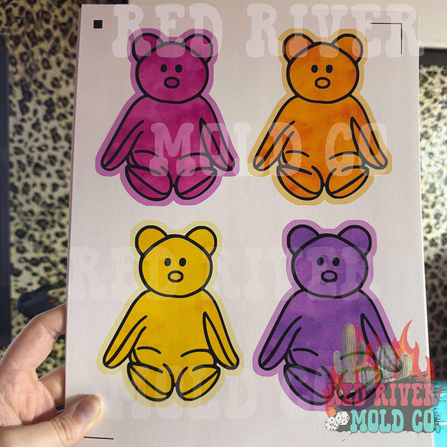 ABC Molds Beanie Baby cardstock grab bag - Shipped by Red River Mold Co