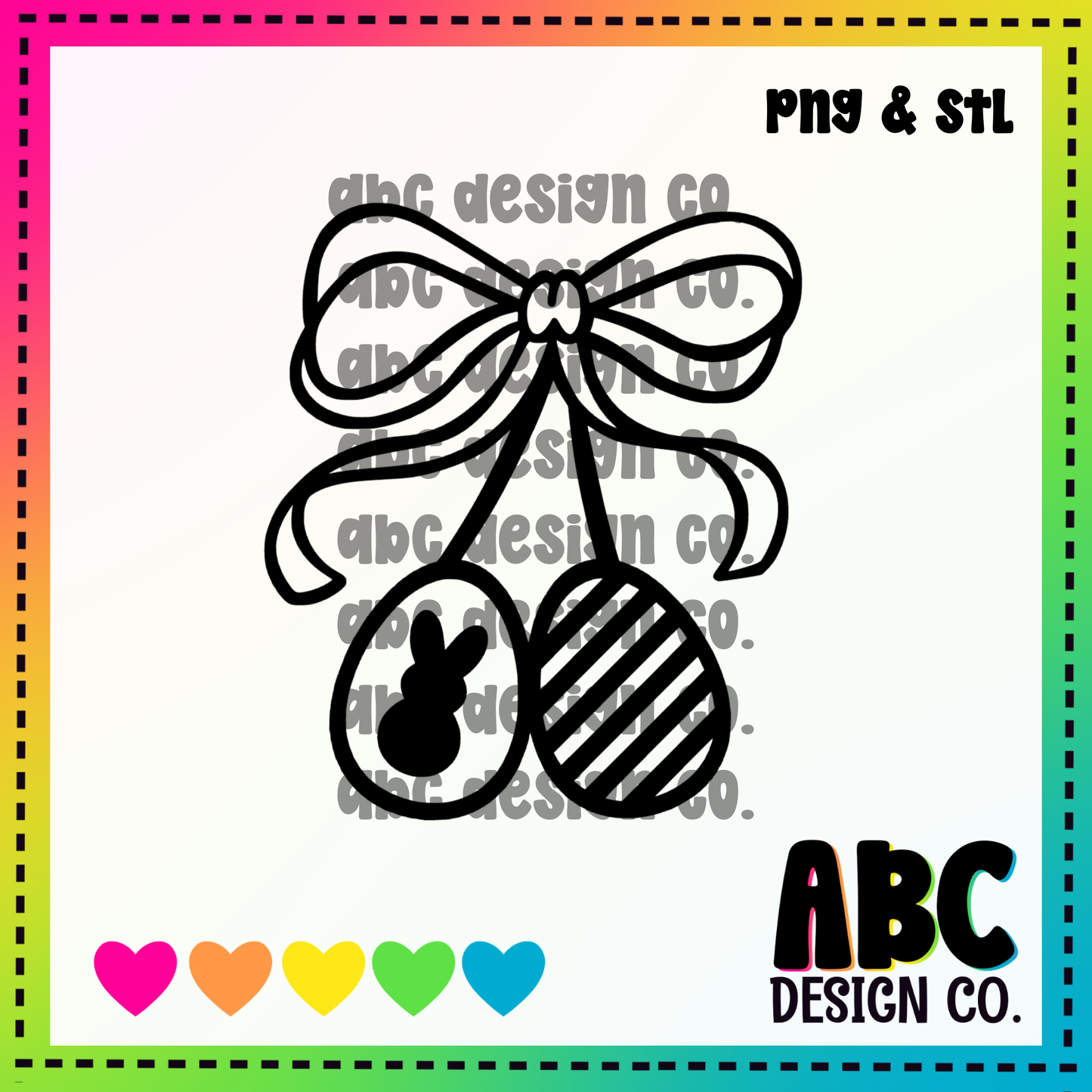 Bow Egg Cherries PNG & STL - Semi-Exclusive - digital download