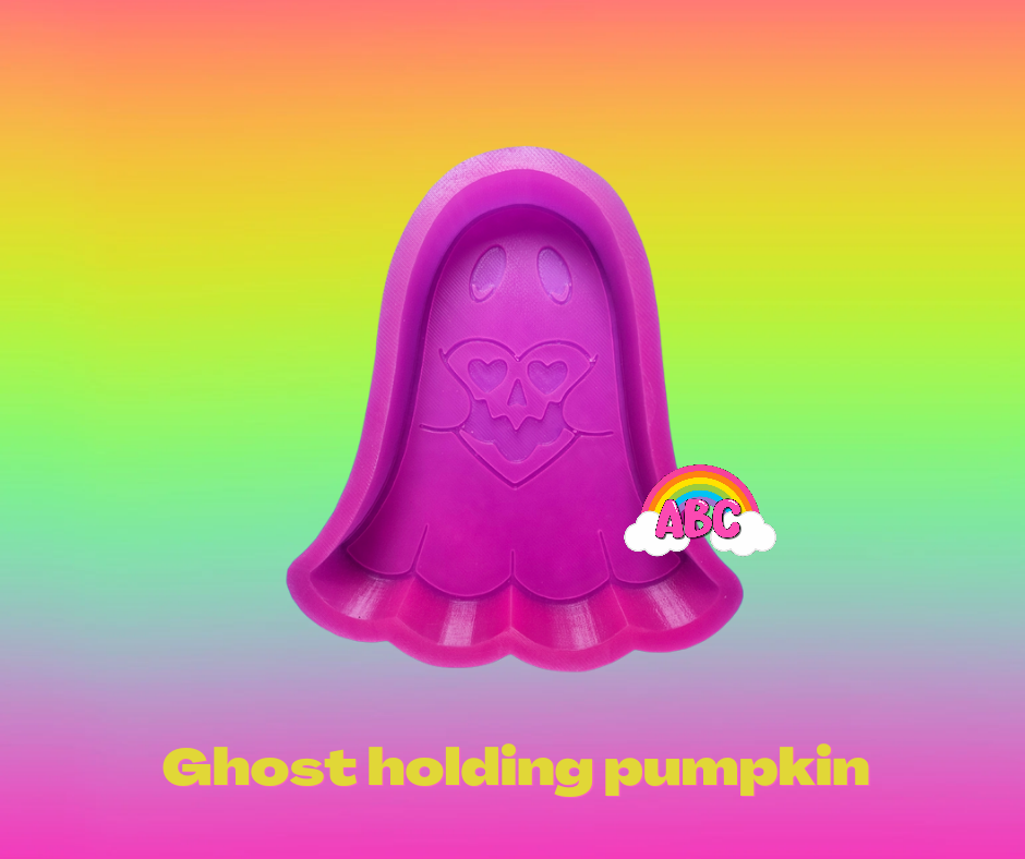 Ghost Holding Pumpkin silicone mold