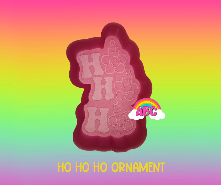 Ho ho ho ornament silicone mold