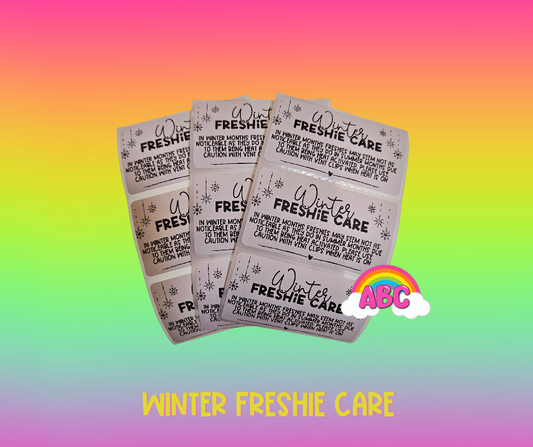 Winter Freshie Care Labels - Thermal - 100ct