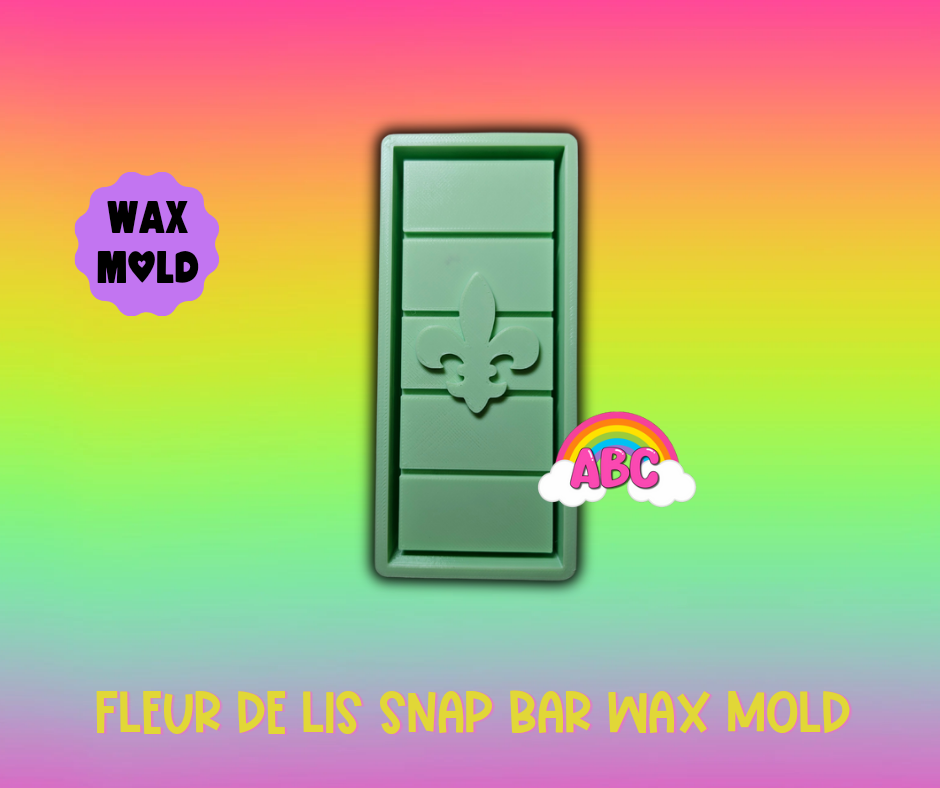 Fleur De Lis Snap Bar Wax Silicone Mold