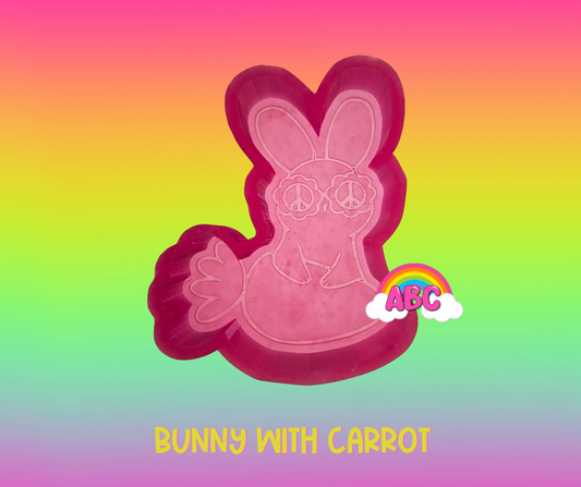 Peace Bunny & Carrot Silicone Mold