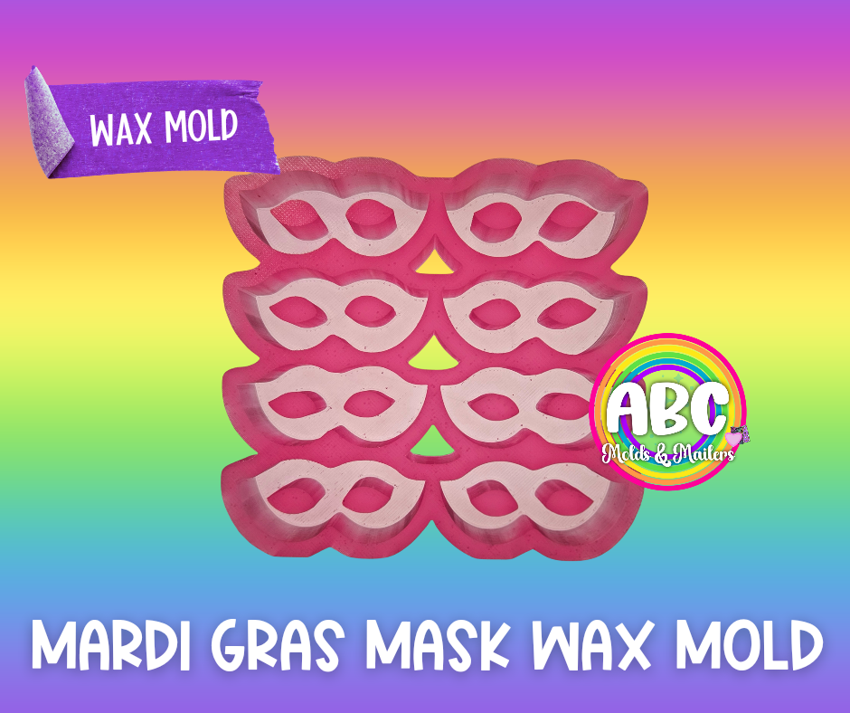 Mardi Gras Mask Multi Cavity Wax Mold