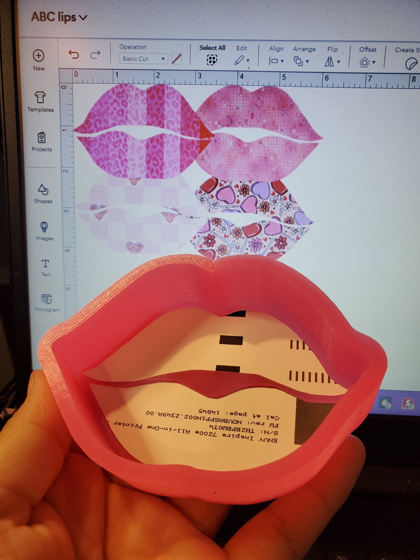 Lips Cardstock -  Sold & Shipped By Simply Sienna