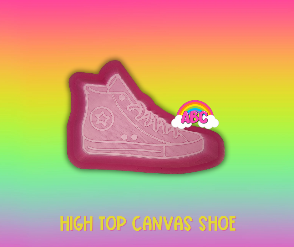 High top canvas shoe silicone mold