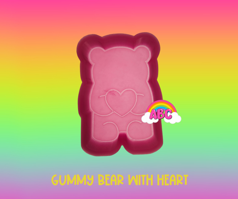 Gummy Bear with Heart Silicone Mold