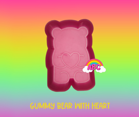 Gummy Bear with Heart Silicone Mold