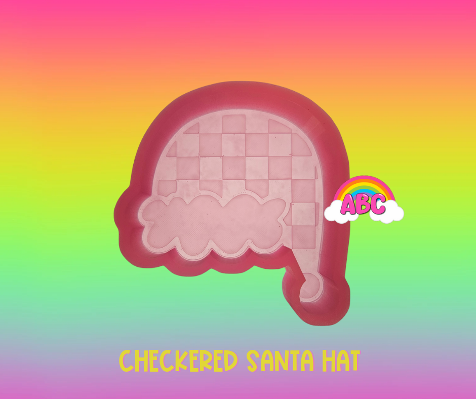 Checkered Santa Hat Silicone Mold