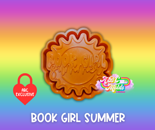 Book Girl Summer Silicone Mold