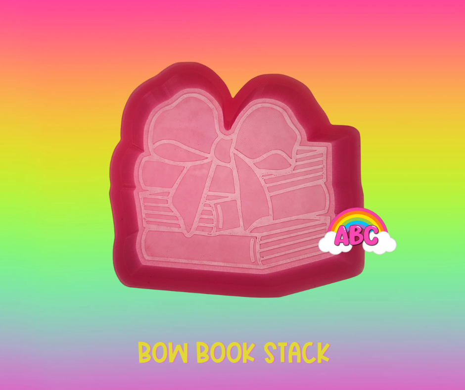 Bookstack with Bow Silicone Mold