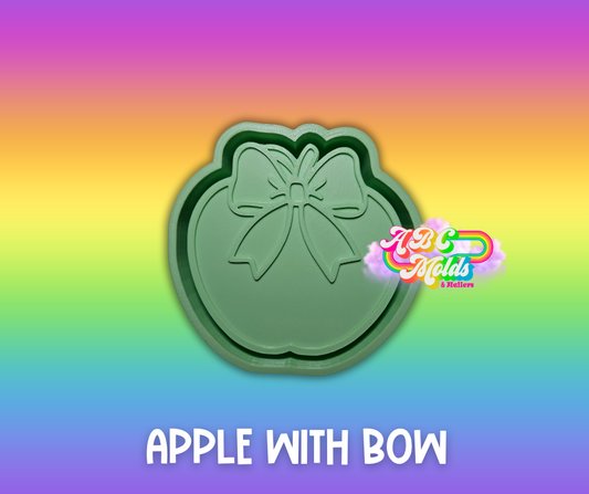 Apple with Bow Silicone Mold