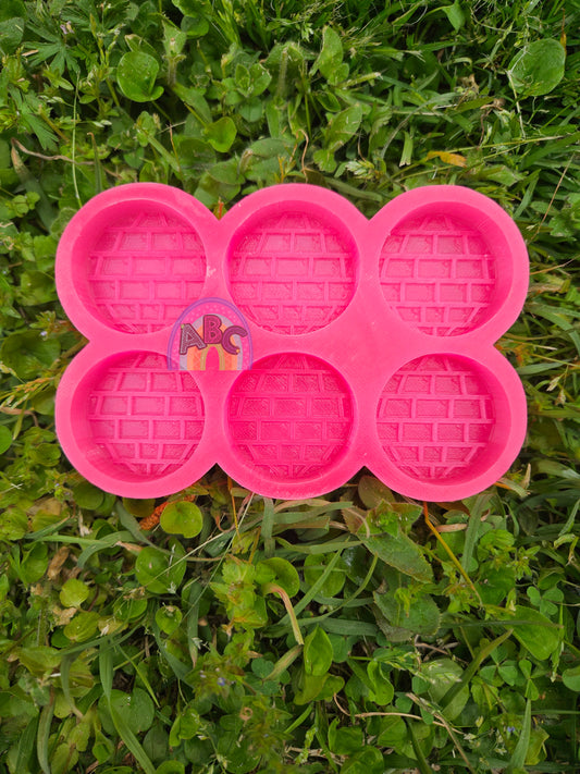 Small 6 cavity Disco wax melt mold