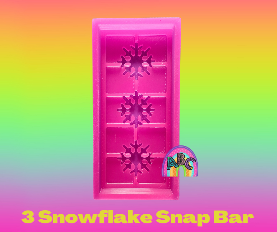 3 snowflake Snap Bar Mold