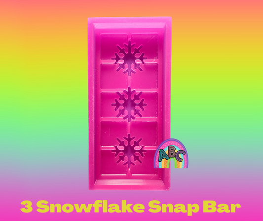 3 snowflake Snap Bar Mold