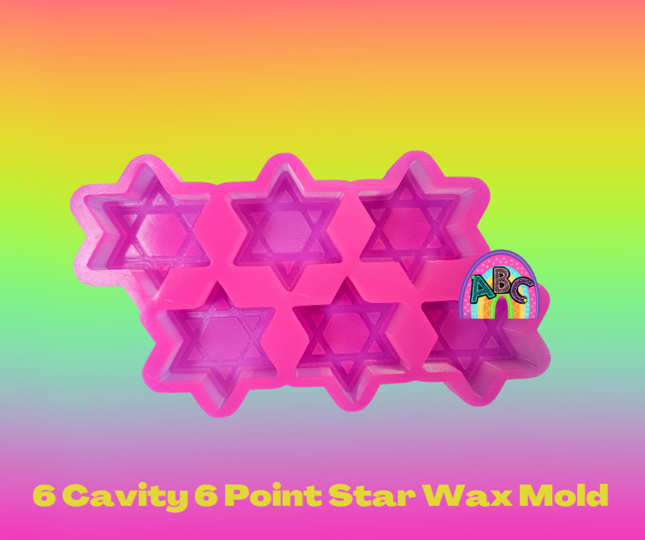6 Cavity 6 Point Star Wax Mold