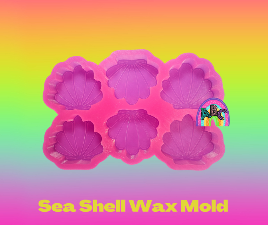 6 cavity sea shell wax mold