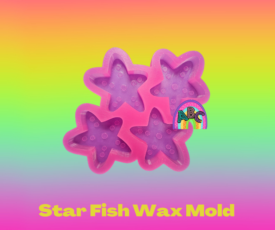 Wax Fish Star Fish Wax Mold 4 cavity mold – ABC MOLDS LLC