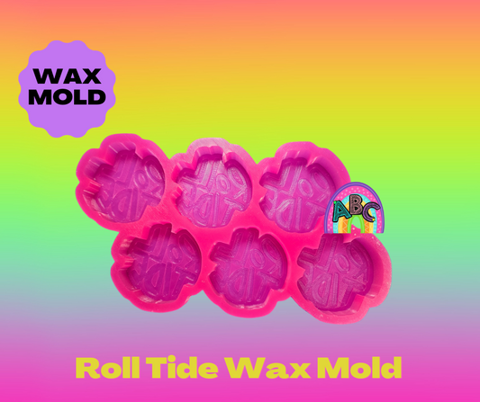 6 cavity Roll Tide wax mold