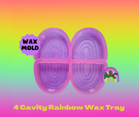 4 Cavity Rainbow Wax Tray